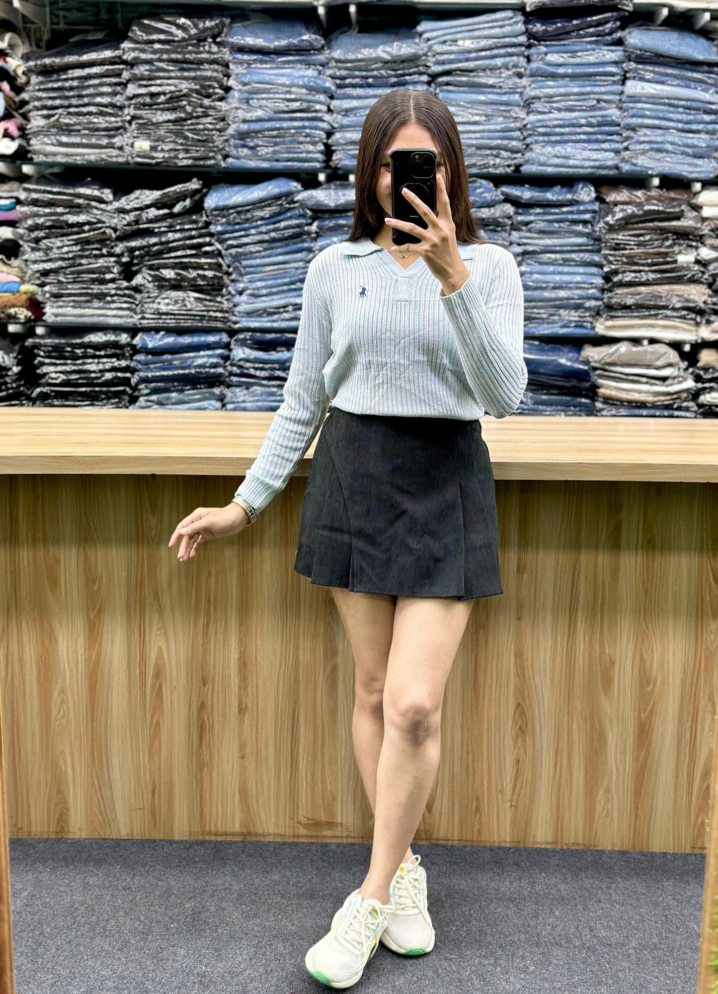 NITTING TSHIRT-SKIRT PAIR