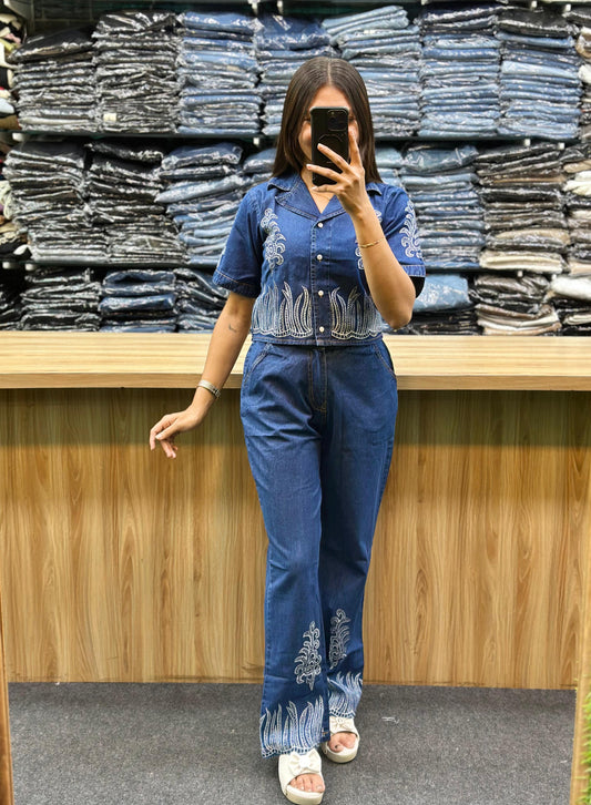 DENIM CORD-SET