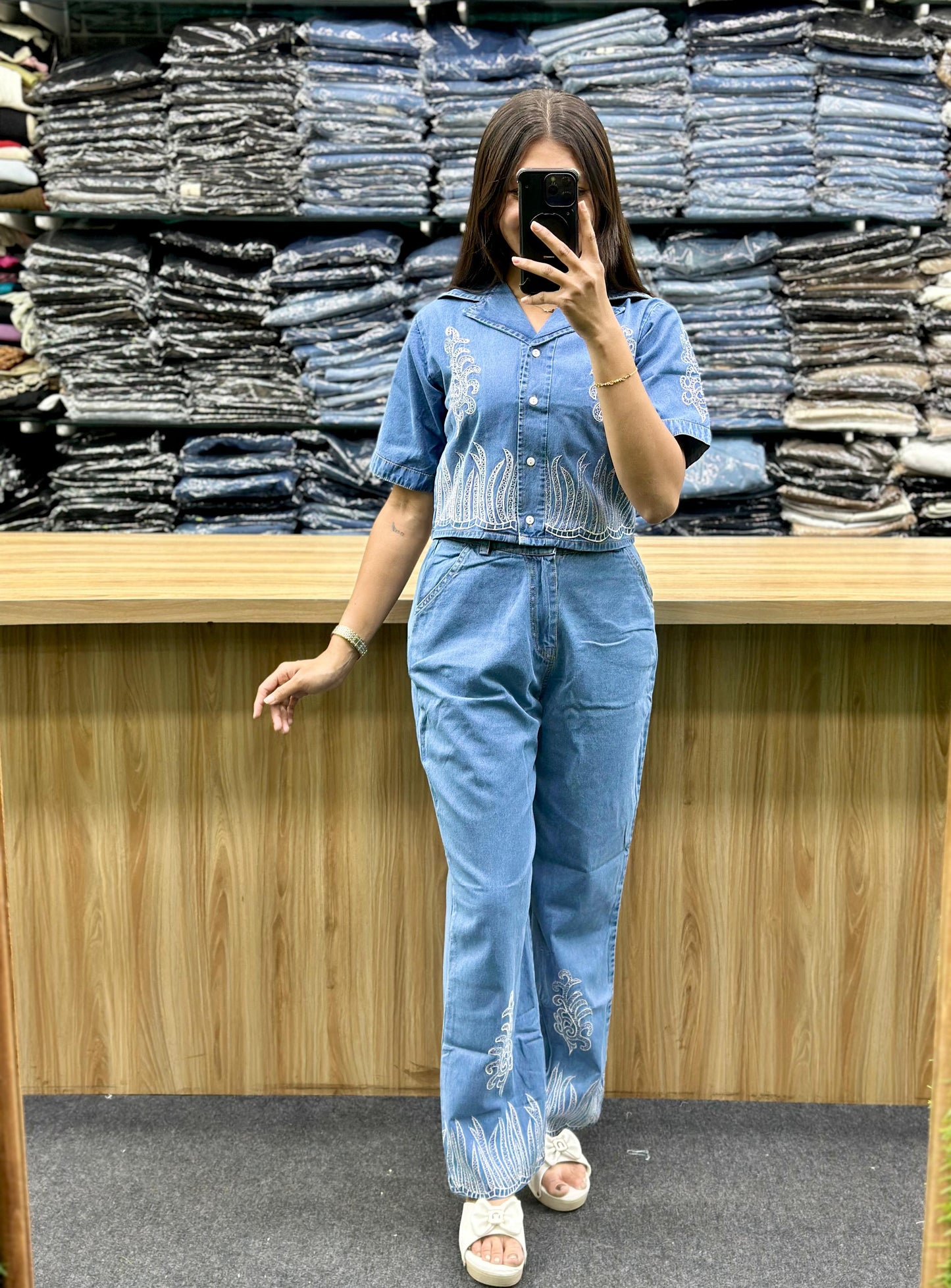 DENIM CORD-SET