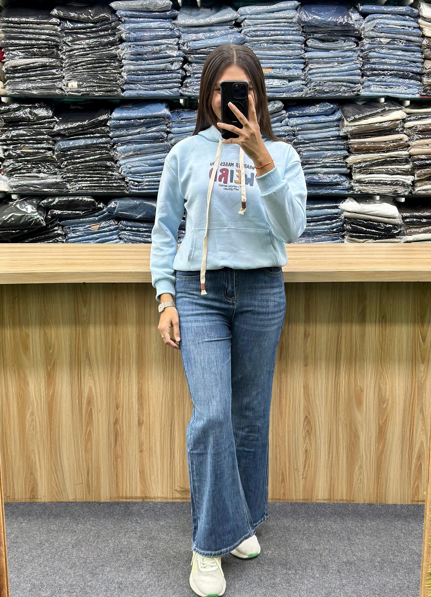HOODIE TSHIRT-BOOTCUT PENT PAIR
