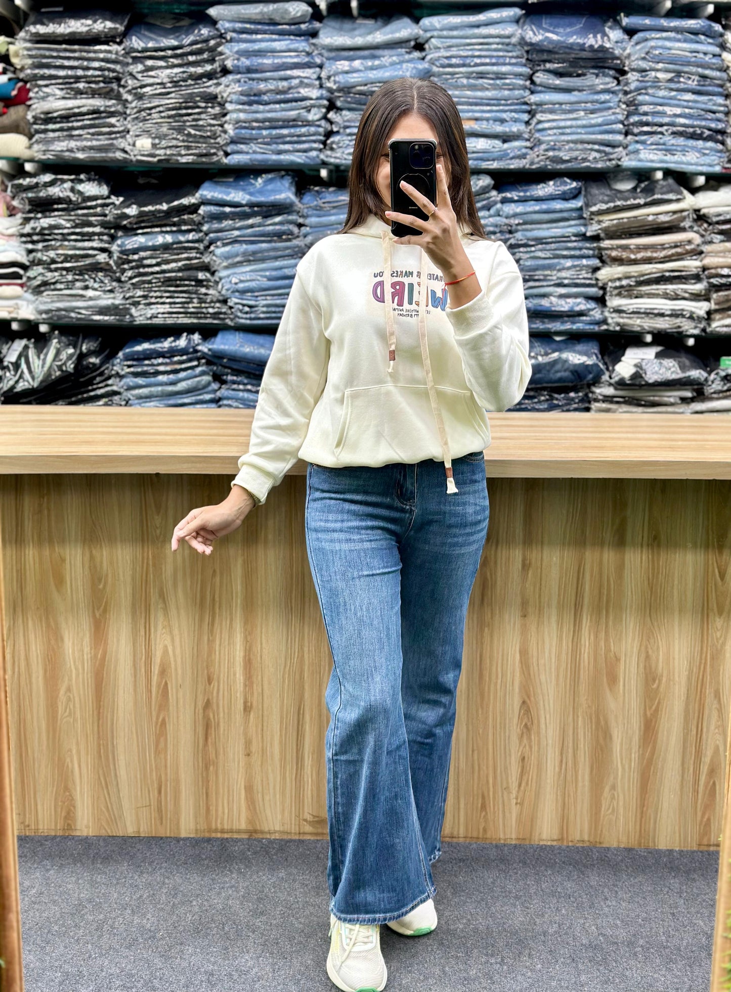 HOODIE TSHIRT-BOOTCUT PENT PAIR