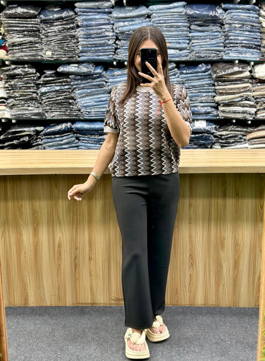 PRINTED TOP - KOREAN FORMAL PAIR