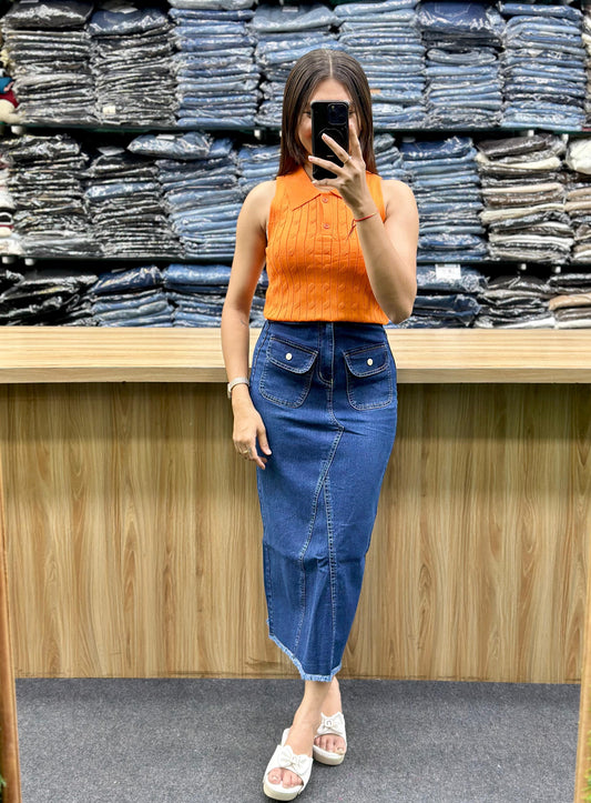 TANKTOP - DENIMSKIRT PAIR
