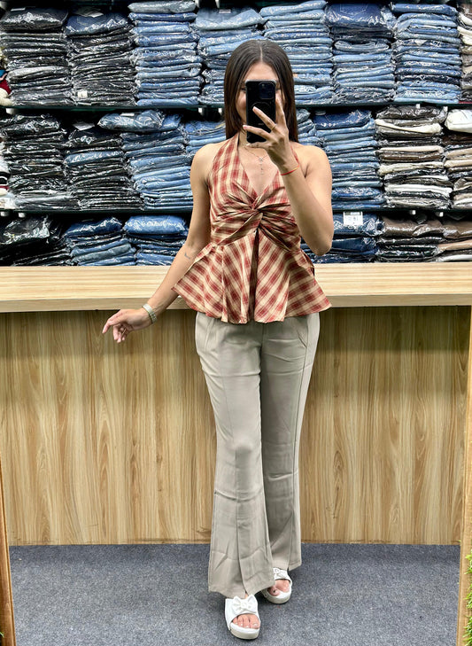 PEPLUM TOP-FISHCUT PENT PAIR