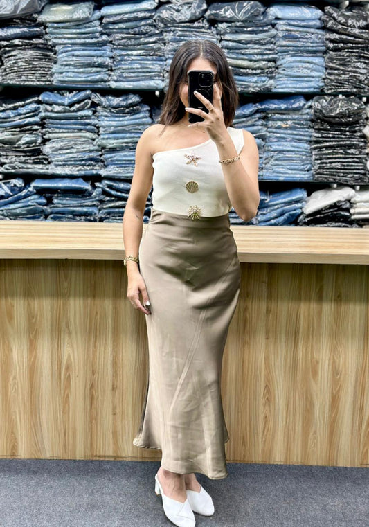 SILK SKIRT-242BH