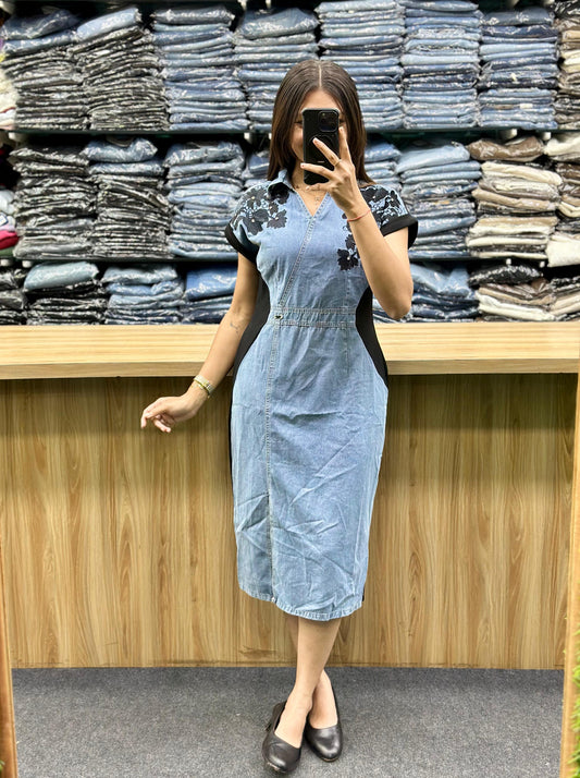 DENIM MIDI