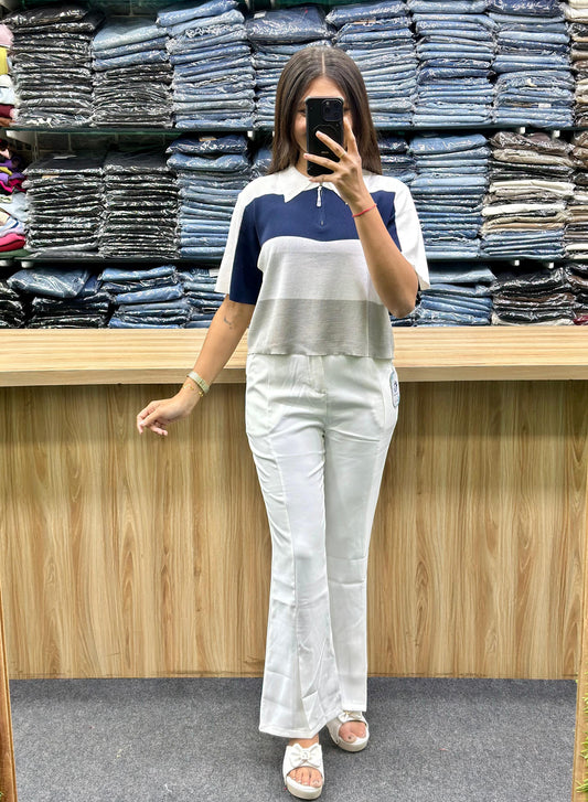 NITTING TOP-FISHCUT BOTTOM PAIR