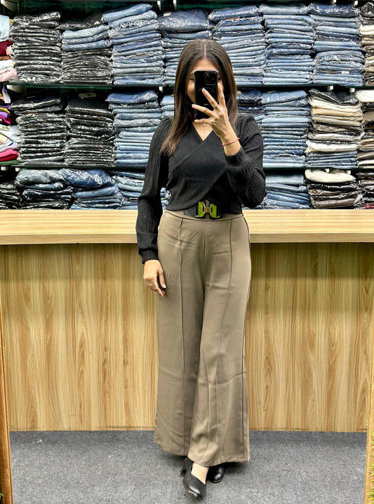 TOP WITH PLAZO PAIR