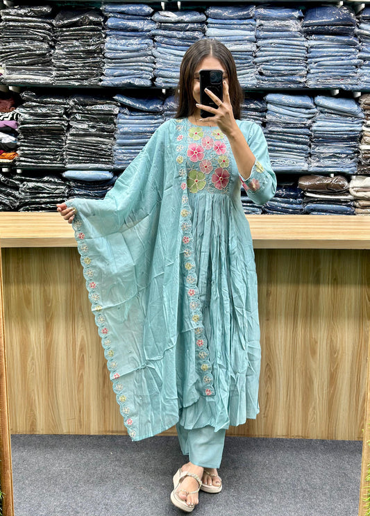 FLORAL KURTA-DUPATTA SET - AM01