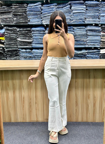 POLO CROP - TOP AND PENT PAIR