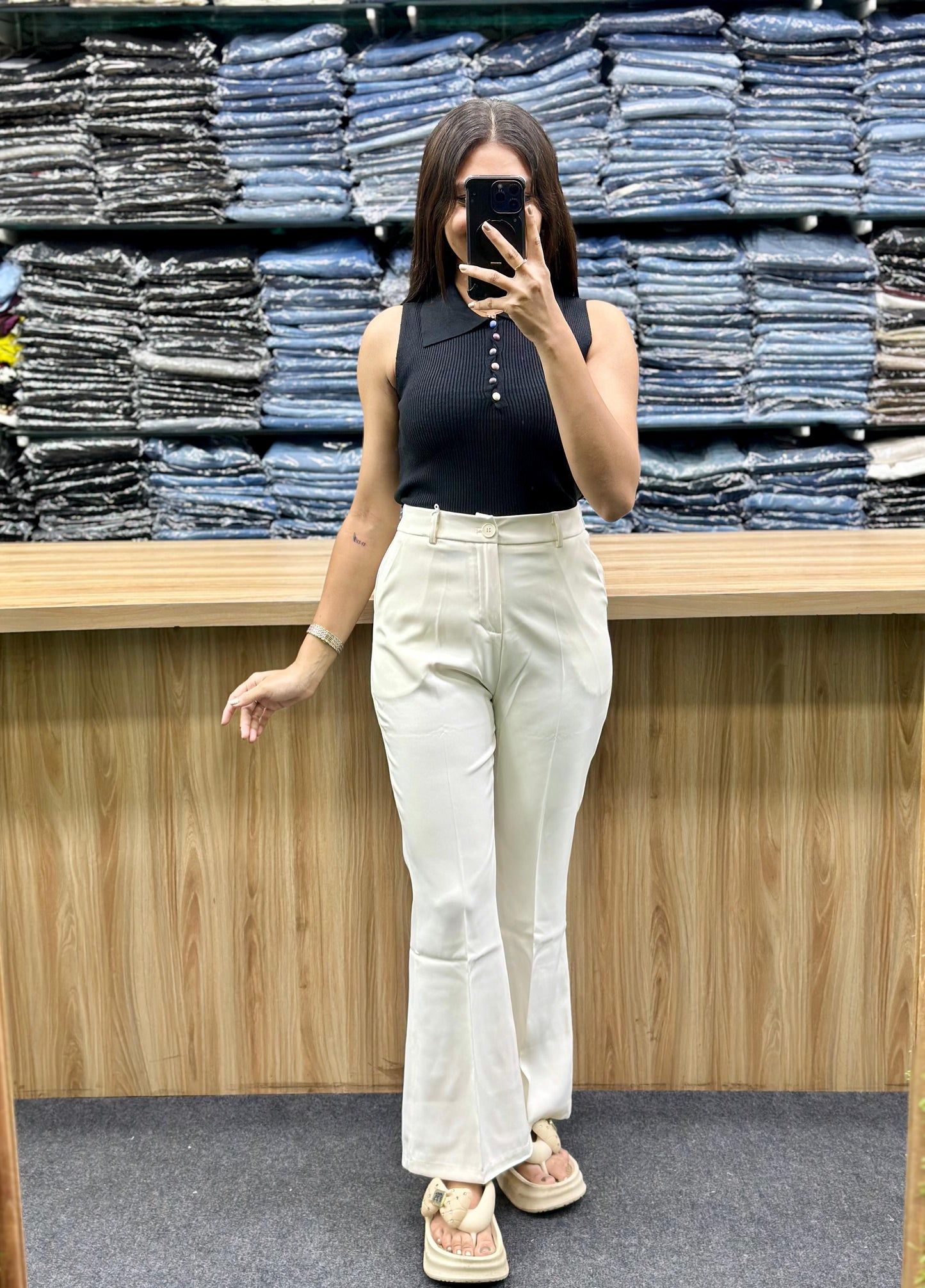 POLO CROP - TOP AND PENT PAIR