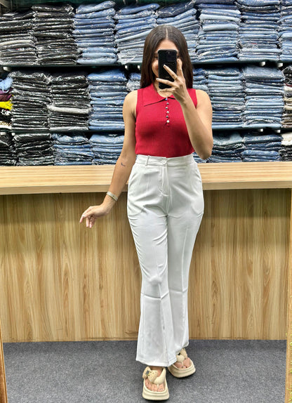 POLO CROP - TOP AND PENT PAIR