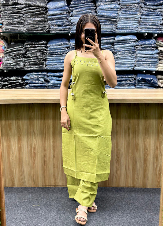 SPAGHETTI KURTI PLAZA SET-EN217