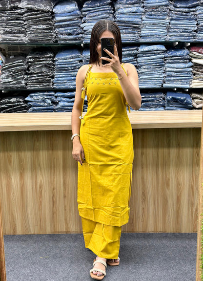 SPAGHETTI KURTI PLAZA SET-EN217
