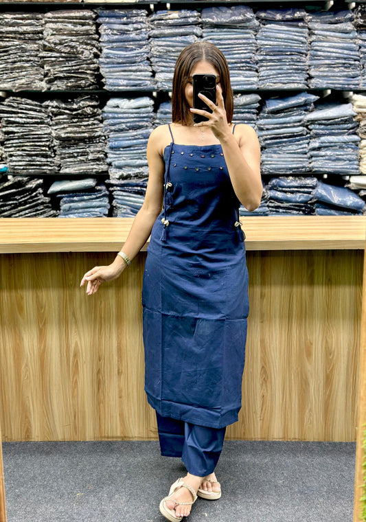 SPAGHETTI KURTI PLAZA SET-EN217