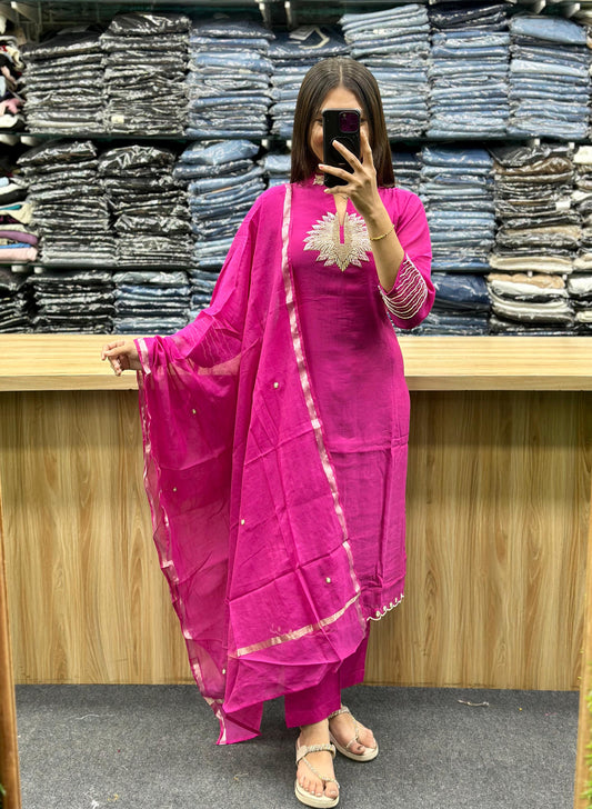 CHANDERI MAL KURTI PAIR-PC113