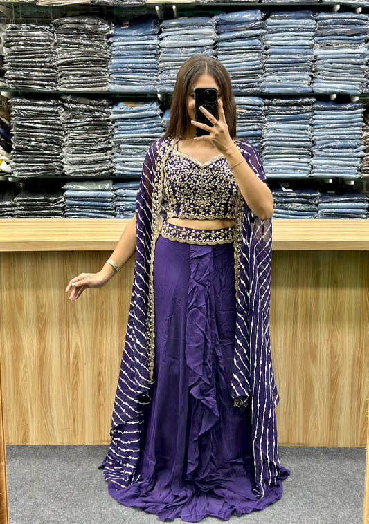 CROP TOP INDO-WESTERN SET-PR2418