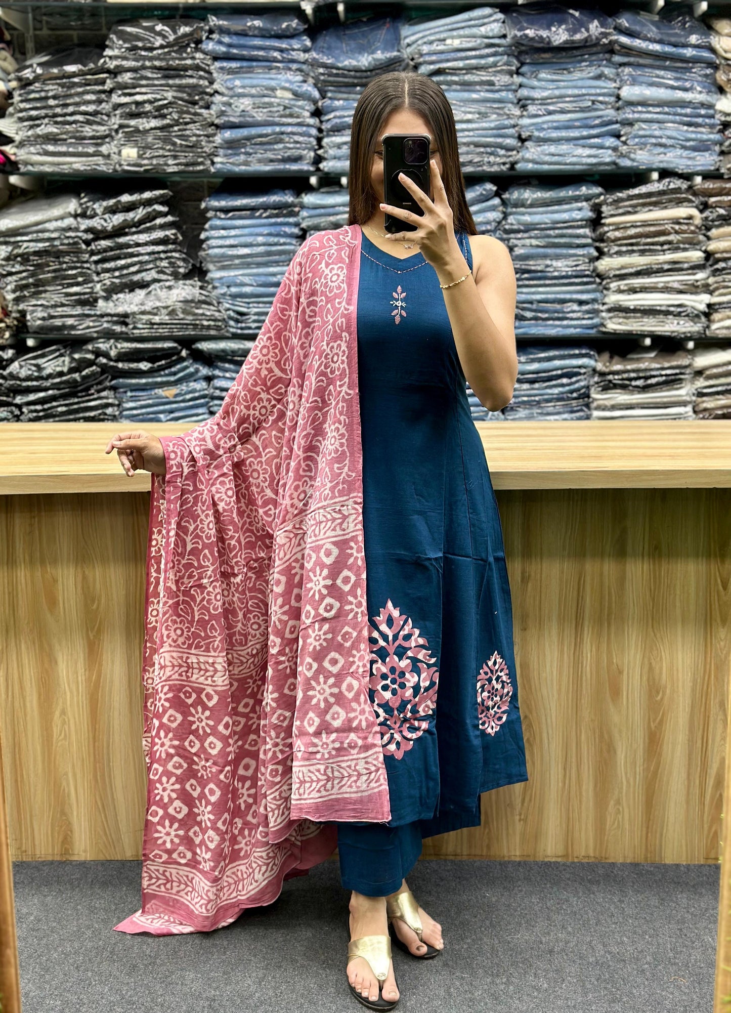 SLEEVELESS DUPATTA PAIR-RV3026